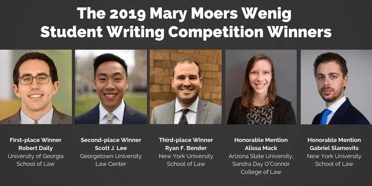 2019 Mary Moers Wenig Student Writing Competition Winners 2019 Mary Moers Wenig Student Writing Competition Winners