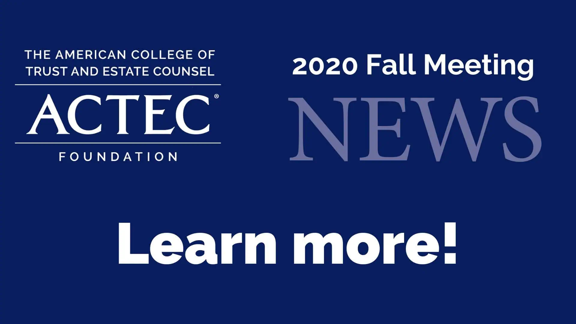 2020 Fall Newsletter