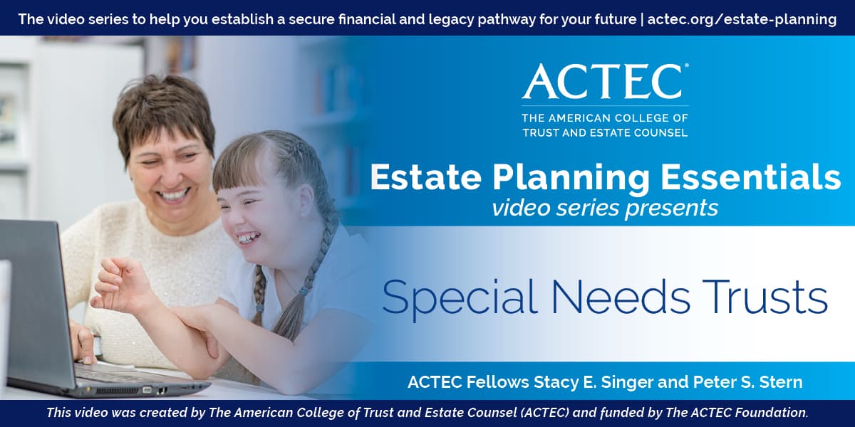 Special Needs Trusts