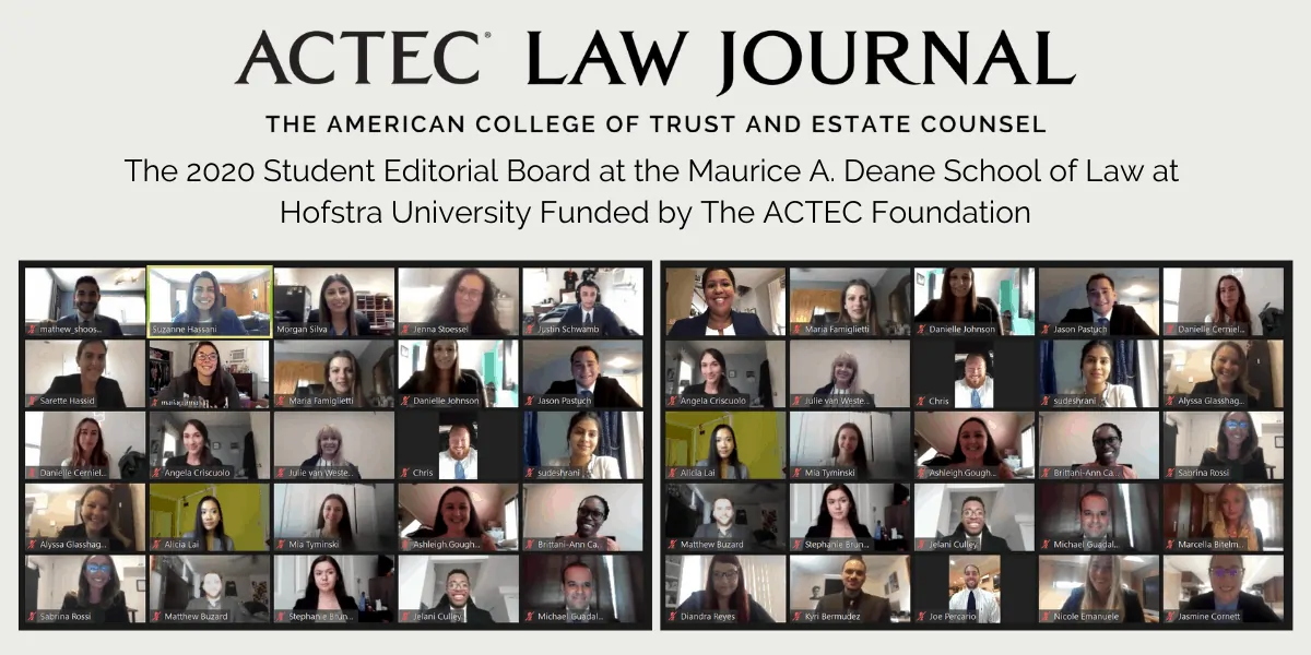 The Student Editorial Board at the Maurice A. Deane School of Law at Hofstra University The Student Editorial Board at the Maurice A. Deane School of Law at Hofstra University