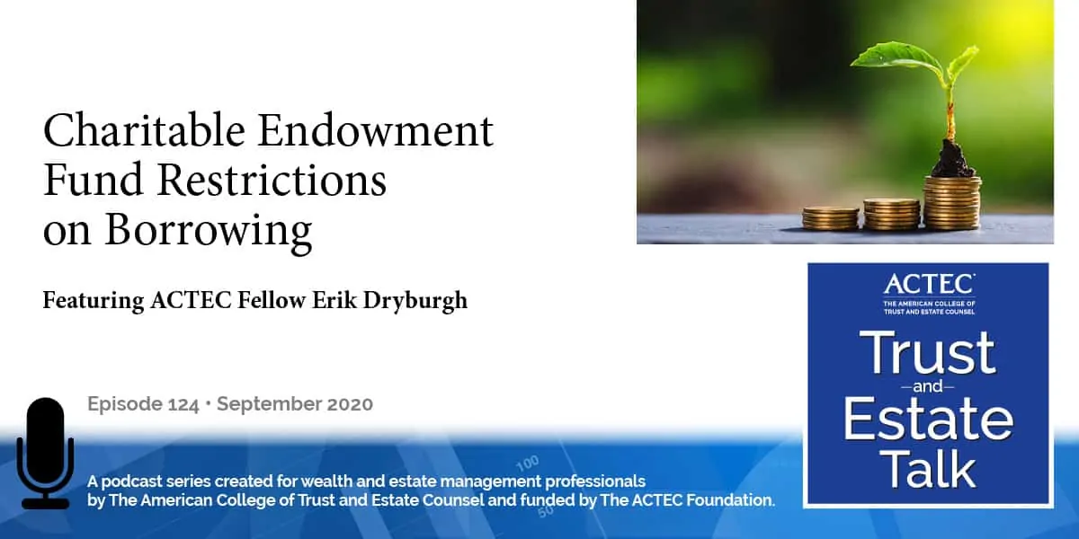 Charitable Endowment Fund Restrictions on Borrowing