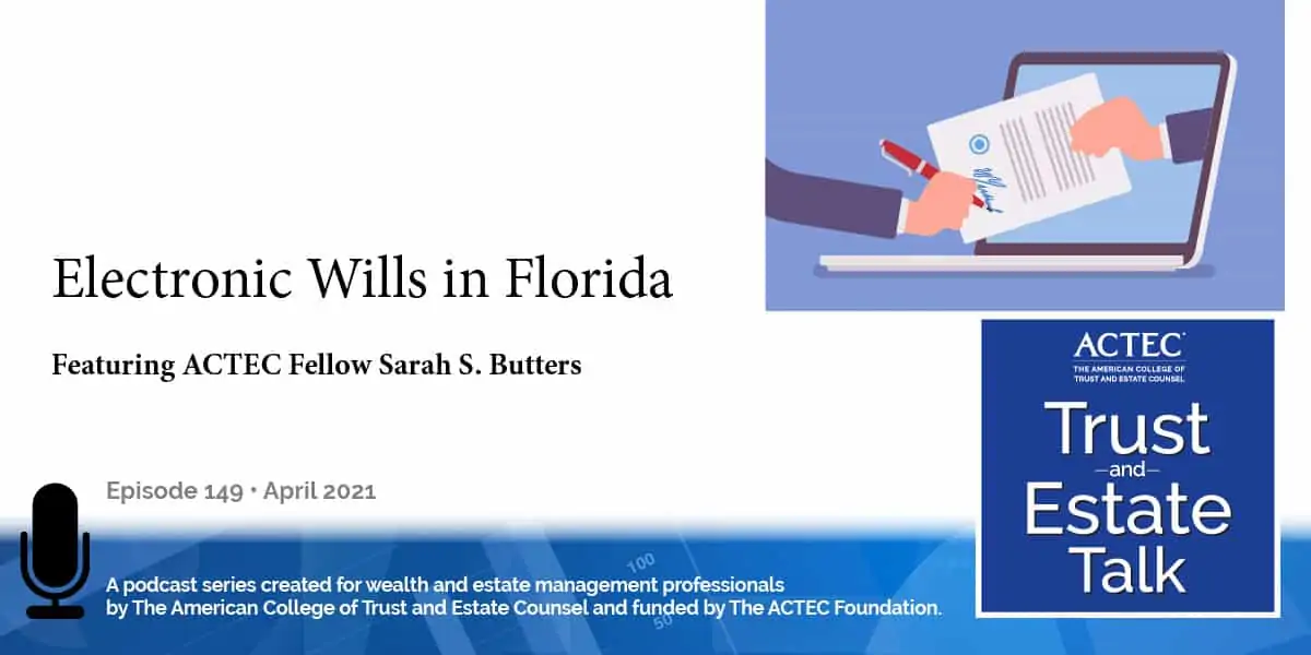 Electronic Wills in Florida Electronic Wills in Florida