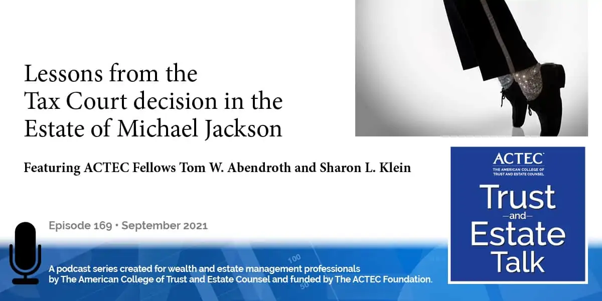 Lessons From the Tax Court Decision in the Estate of Michael Jackson | Publicity Rights