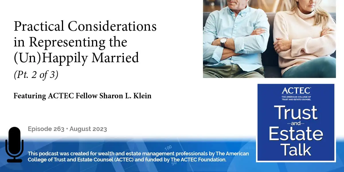 Practical Considerations in Representing the (Un)Happily Married Practical Considerations in Representing the (Un)Happily Married