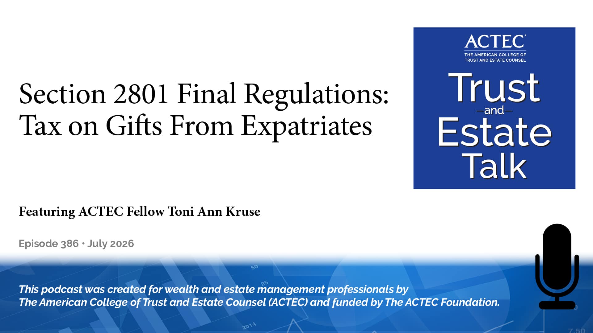 Section 2801 Final Regulations: Tax on Gifts From Expatriates