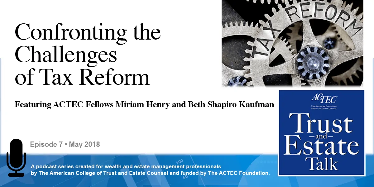 Confronting the Challenges of Tax Reform Confronting the Challenges of Tax Reform