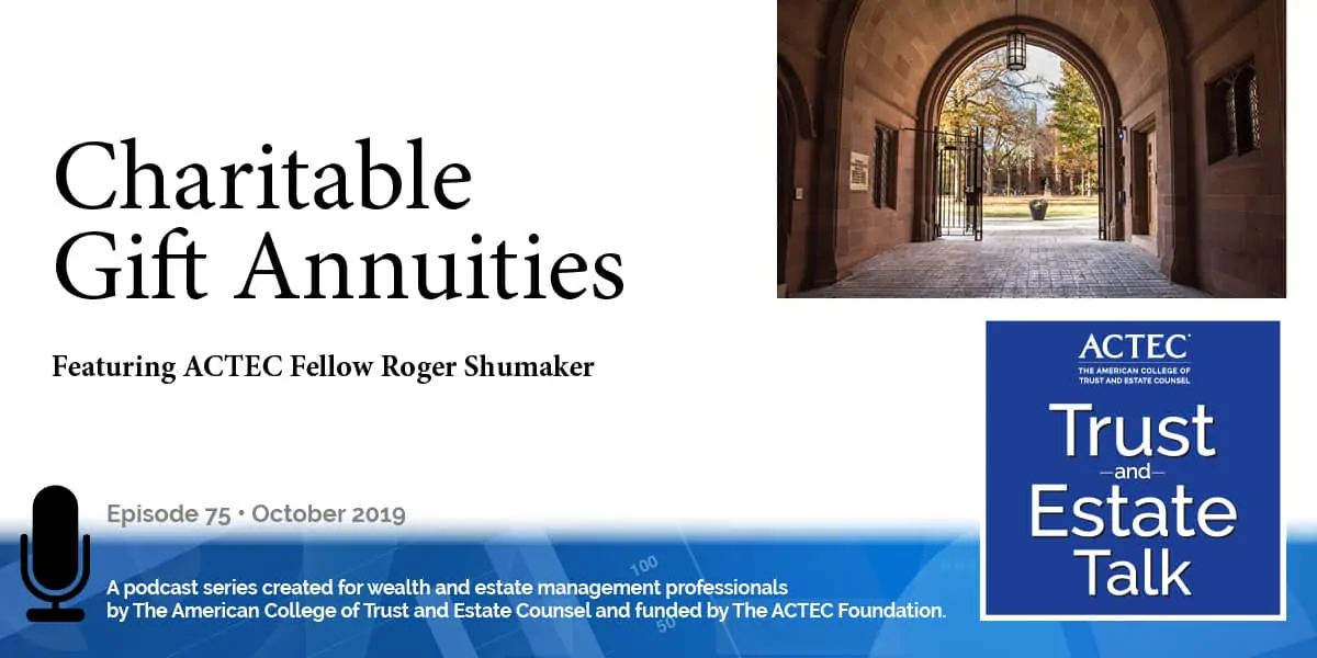 Charitable Gift Annuities Charitable Gift Annuities